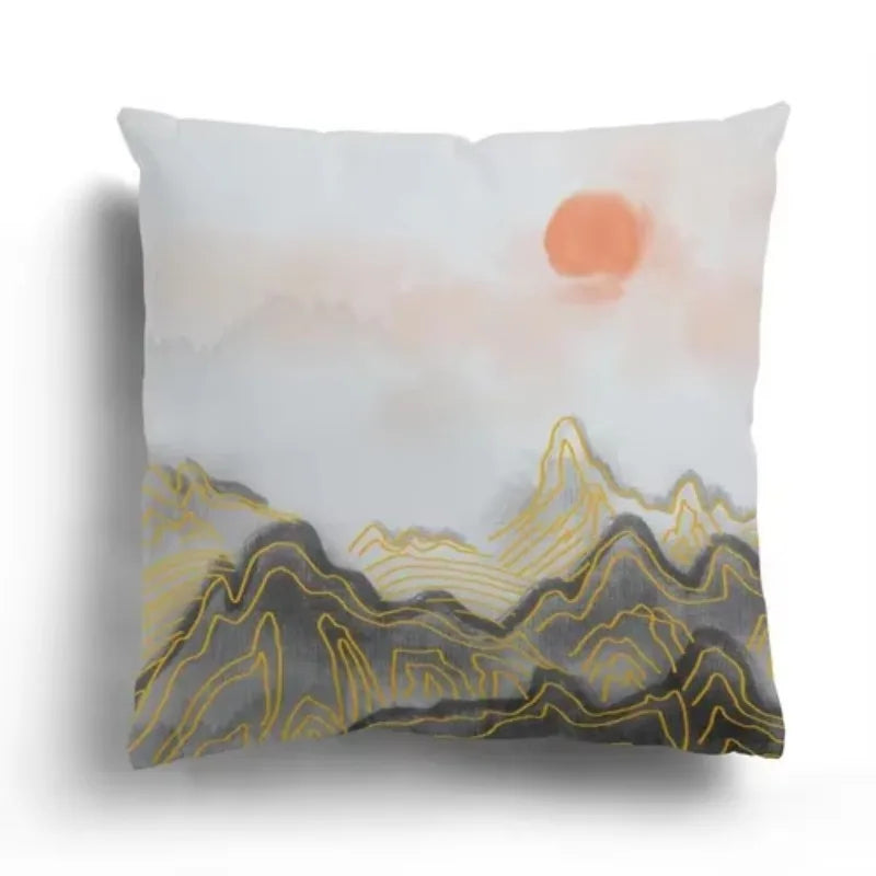 Axyaa Retro Series Ink Painting Pillowcase Collection