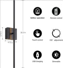 Rechargeable Dimmable Wall Sconce 50-80cm for Living Room and Bedroom - Axyaa LED Wall Decor Lamp