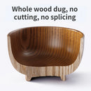 Axyaa Handcrafted Japanese Wooden Soup Bowl Large Retro Solid Wood Tableware