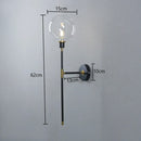 Axyaa Modern Black Iron Glass Ball Wall Lamp for Living Room Bedroom Decor