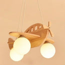Axyaa Log Airplane Chandelier: Nordic Minimalist LED Pendant Lamp