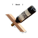 Axyaa Slanted Wood Wine Rack: Modern Minimalist Red Wine Bottle Holder