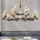 Axyaa Crystal Chandelier Pendant Light for Luxury Living & Dining Room