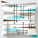 Colorful Blocks Geometric Abstract Pattern Cushion Cover by Axyaa
