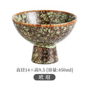 Axyaa Tall Feet Snack Bowl - Retro Ceramic Dessert Plate for Restaurant Tableware