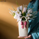 Axyaa Handbag Ceramic Vase Hydroponic Art Flower Desktop Decor Jar bouquets arrangements