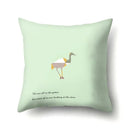 Axyaa Woodland Animal Cushion Cover: Bear Deer Pillow Case for Home Decor