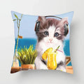 Axyaa Cute Cat Animal Pillowcase for Sofa Decoration in Living Room