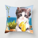 Axyaa Cute Cat Animal Pillowcase for Sofa Decoration in Living Room