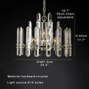Axyaa Vintage Crystal Chandelier - Postmodern Luxury Dining Area Lighting