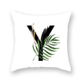 Floral Alphabet Pillow Case by Axyaa: Home & Car Decorative Cushion Cover