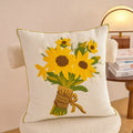 Axyaa Floral Embroidery Pillowcase 45x45: Home Decor Cushion Cover Sofa Headboard