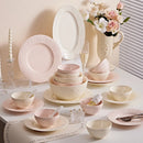 Axyaa Elegant Strawberry Cream Ceramic Tableware Set