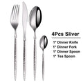 Axyaa Stainless Steel Cutlery Set - Hammer Handle Fork Spoon Dinner Utensils