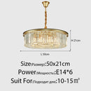 Axyaa Round Crystal Chandelier - Modern Grand Minimalist Decorative Light for Living, Dining, Bedroom