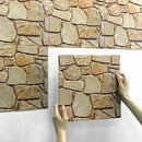 Axyaa 3D Faux Stone Peel and Stick Wall Panels - Decorative Self-adhesive Wall Tiles