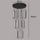 Modern LED Chandeliers by Axyaa: Stylish Staircase Pendant Light for Living Room