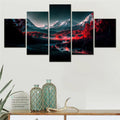 Axyaa Nature Landscape Poster Set - Dramatic Scenery Wall Artwork Framework