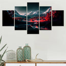 Axyaa Nature Landscape Poster Set - Dramatic Scenery Wall Artwork Framework
