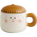 Axyaa Chestnut Ceramic Coffee Cup, Saucer, Plate, Bowl Set - Home Kitchen Tableware