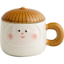 Axyaa Chestnut Ceramic Coffee Cup, Saucer, Plate, Bowl Set - Home Kitchen Tableware
