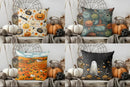 Axyaa Halloween Pumpkins & Candies Pattern Pillow Cover for Sofa, Bedroom, Car