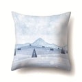 Axyaa Winter Snow Scene Print Pillow Cover 45X45CM