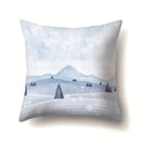 Axyaa Winter Snow Scene Print Pillow Cover 45X45CM