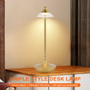 Axya Metal Aluminum USB Charging Bedside Table Lamp for Study, Bar, Coffee Shop