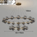 Axyaa Modern LED Circular Pendant Light for Livingroom, Dining Room Chandeliers