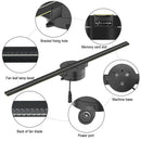Axyaa 3D Holographic Fan Display Projector - 42cm Suspended Advertising Machine