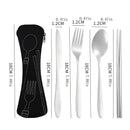 Axyaa Stainless Steel Cutlery Set - Knife, Fork, Spoon, Chopsticks