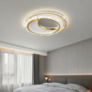 Axyaa Gold Acrylic Round Ceiling Light - Nordic Creative Bedroom Lamp