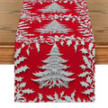 Axyaa Christmas Holly Berry Table Runner for Kitchen Dining Decor