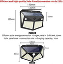 Axyaa Solar Wall Lights - Motion Sensor Outdoor Garden Lamp with PIR Technology