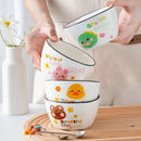 Axyaa Kids Rabbit Ceramic Rice Bowl - High Temp Resistant & Creative Cartoon Design