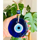 Axyaa Blue Evil Eye Glass Wall Hanging Home Protection Charm Wall Decor