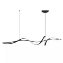 Axyaa Matte Black Led Pendant Chandelier for Kitchen Island Dining Room