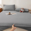 Axyaa Coarse Cotton Printed Fitted Sheet - Non-Slip Dust Cover Protector