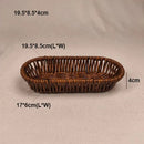 Axyaa Rattan Wicker Serving Baskets: 6 Stylish Handwoven Holders for Cutlery & Utensils