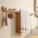 Axyaa Bathroom Towel Rack with Hook | Space Aluminum Towel Rod & Shelf