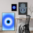 Evil Eyes Abstract Art Canvas Dcor Prints by Axyaa