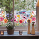 Colorful Flowers Butterfly Wall Sticker for Glass Windows by Axyaa