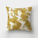 Axyaa Golden Letter Geometric Pillow Case - Elegant Home Decor Choice
