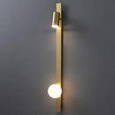 Axyaa Nordic Copper LED Wall Lamp for Customized Hotel Living Room