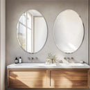 Axyaa Oval Beveled Edge Wall Mirror for Bathroom Bedroom Livingroom