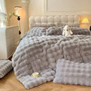 Axyaa 4kg Rabbit Plush Puff Velvet Four-Piece Set