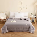 Axyaa Blue Washed Cotton Summer Quilt for Comfortable Skin-Friendly Bedroom