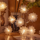 Axyaa Flower Fairy Lights Garland: Battery-Operated, Twinkle String Light for Wedding, Christmas
