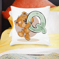 Axyaa Cartoon Bear Alphabet Print Cushion Cover - Children's Room Decor